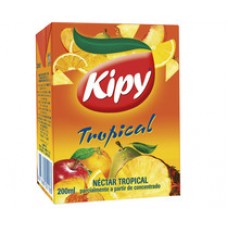 Kipy - Tropical Mehrfruchtsaft Birne, Pfirsich, Apfel, Ananas, Orange, Zitrone 200ml Tetrapack produziert auf Gran Canaria