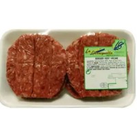 La Garriguella - Burger Meat Vacuno 4 Stück Burger-Patty Rind gemischt ca.400g produziert auf Gran Canaria (Kühlware)