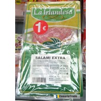 La Irlandesa - Salami Extra Wurst Scheiben 100g produziert auf Gran Canaria (Kühlware)