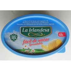 La Irlandesa - Mantequilla Facil de untar con sal Butter mit Pflanzenöl gesalzen 220g Becher produziert auf Gran Canaria (Kühlware)