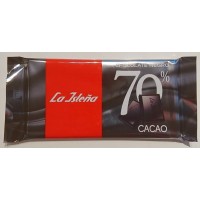La Isleña - Chocolate negro 70% Bitter-Schokolade (silber) 150g Tafel produziert auf Gran Canaria