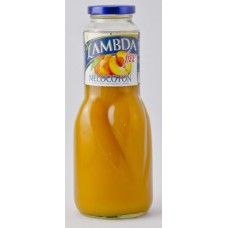 Lambda - Free Melocoton Peach Pfirsich Saft ohne Zucker 1l Glasflasche produziert auf Gran Canaria