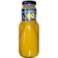 Lambda - Melocoton Peach Pfirsichsaft 1l Glasflasche produziert auf Gran Canaria