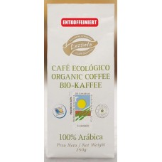 Lezzato - Café Ecologico Descafeinado Bio-Kaffee geröstet entkoffeiniert gemahlen 250g produziert auf Teneriffa