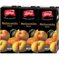 Libby's - Melocoton Nectar Pfirsich-Saft 3x 200ml Tetrapack produziert auf Teneriffa