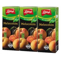 Libby's - Melocoton Nectar Stevia Pfirsich-Saft 3x 200ml Tetrapack produziert auf Teneriffa
