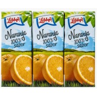 Libby's - Naranja 100% sabor Orangensaft 3x 200ml Tetrapack produziert auf Teneriffa