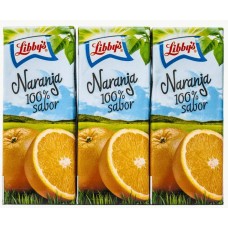 Libby's - Naranja 100% sabor Orangensaft 3x 200ml Tetrapack produziert auf Teneriffa