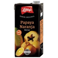 Libby's - Papaya-Naranja Nectar Papaja-Orangen-Saft 12x 1l Tetrapack Stiege produziert auf Teneriffa