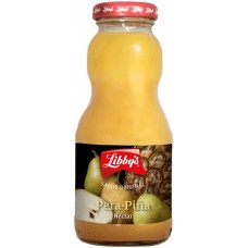 Libby's - Pera-Pina Nectar Birnen-Ananas-Saft 250ml Glasflasche produziert auf Teneriffa
