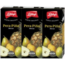 Libby's - Pera-Pina Nectar Birnen-Ananas-Saft 3 x200ml Tetrapack produziert auf Teneriffa