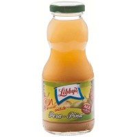 Libby's - Pera-Pina sin azucar Birne-Ananas-Saft ohne Zucker 250ml Glasflasche produziert auf Teneriffa