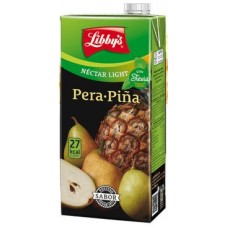 Libby's - Pera-Pina Stevia sin azucar Birnen-Ananas-Saft ohne Zucker 12x 1l Tetrapack Stiege produziert auf Teneriffa