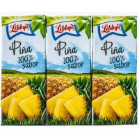 Libby's - Pina 100% sabor Ananas-Saft 3x 200ml Tetrapack produziert auf Teneriffa