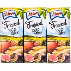 Libby's - Tropical 100% sabor Mehrfruchtsaft 3x 200ml Tetrapack produziert auf Teneriffa