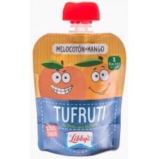 Libby's - Tufruti Melocoton-Mango Fruchtmus-Tüte 90g produziert auf Teneriffa