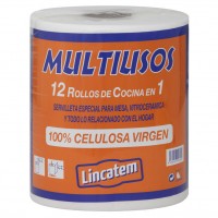 Lincatem - Bobina Mulituso 12 in 1 Rollo de Cocina Mehrzweck-Wischrolle groß produziert auf Gran Canaria