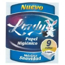 Lordy - Papel higienico maxima suavidad Toilettenpapier zweilagig 9 Rollen produziert auf Teneriffa