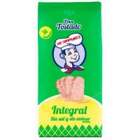 Los Compadres - Pan Tostado Integral sin sal y azucar Vollkorn-Zwieback salz- und zuckerfrei 36 Stück 240g produziert auf Teneriffa
