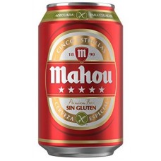 Mahou 5 Estrella Sin Gluten Pilsener Bier Dose 330ml produziert auf Teneriffa