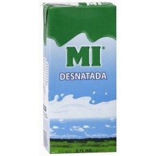 Mi - Leche desnatada Milch fettarm 1l Tetrapack produziert auf Teneriffa