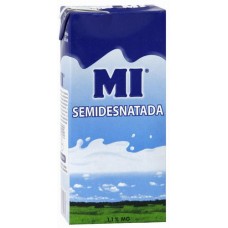 Mi - Leche semidesnatada Milch halbfett 1,1% 1l Tetrapack produziert auf Teneriffa