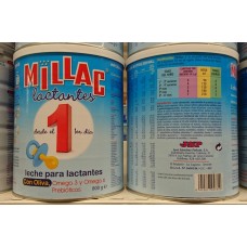 Millac - 1 Leche para lactantes Baby Milchpulver ab dem ersten Tag 800g Dose produziert auf Gran Canaria