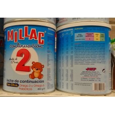 Millac - 2 continuacion Baby Milchpulver ab dem 6. Monat 800g Dose produziert auf Gran Canaria