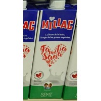 Millac - Familia Sana Semidesnatada Leche H-Milch fettarm 1l Tetrapack produziert auf Gran Canaria 