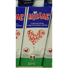 Millac - Familia Sana Semidesnatada Leche H-Milch fettarm 1l Tetrapack produziert auf Gran Canaria 