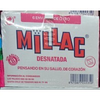 Millac - Leche Desnatada Reducio de Calorias Milch 1l Tetrapack 6er Pack produziert auf Gran Canaria