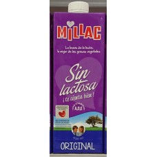 Millac - Leche Sin Lactosa Original Vollmilch laktosefrei 1l (lila) produziert auf Gran Canaria