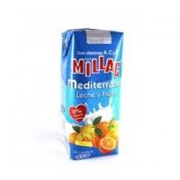Millac - Mediterranea Leche y Frutas Fruchtmilch 200ml Tetrapack produziert auf Gran Canaria
