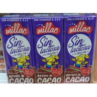 Millac - Leche sin Lactosa Batida al Cacao Schokomilch 3er-Pack 3x 200ml Tetrapack produziert auf Gran Canaria