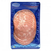 Montesano - Mortadela Ahumado kanarische Schweine-Mortadella-Wurst Scheiben 250g produziert auf Teneriffa (Kühlware)