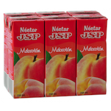 JSP - Melocoton Pfirsich-Saft 6x 200ml Tetrapack produziert auf Teneriffa