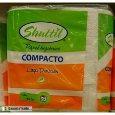 Shuttil - Compacto Papel Higienico Toilettenpapier 4 Rollen produziert auf Gran Canaria