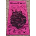 Strandtuch Handtuch Toalla 100x170cm Baumwolle Gran Canaria Karte schwarz Pink Baumwolle