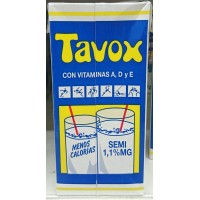 Tavox - Leche Preparado Lacteo Menos Calorias H-Milch 1,1% Fett 1l Tetrapack 6er Pack produziert auf Teneriffa