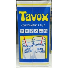 Tavox - Leche Preparado Lacteo Menos Calorias H-Milch 1,1% Fett 1l Tetrapack 6er Pack produziert auf Teneriffa
