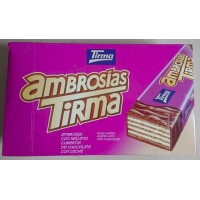 Tirma - Ambrosias Tradicional Chocolate Waffelriegel mit Schokolade 21 Stück produziert auf Gran Canaria