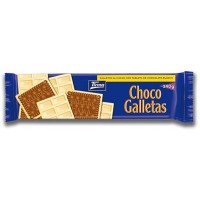 Tirma - Choco Galletas blanco Butterkekse einseitig mit weißer Schokolade 160g produziert auf Gran Canaria