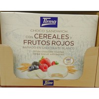 Tirma - Choco Sandwich con cereales y frutos rojos chocolate blanco 240g produziert auf Gran Canaria