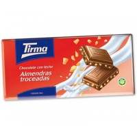 Tirma - Chocolate con Leche Almendras con troceadas Milchschokolade mit Mandelsplitter 250g produziert auf Gran Canaria