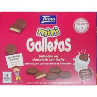 Tirma - Mini Galletas Banadas En Chocolate Con Leche 4x40g produziert auf Gran Canaria
