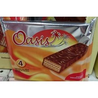 Tirma - Oasis Ambrosias Chocolate Barquillos Waffelgebäck 4x 21,5g Riegel 86g produziert auf Gran Canaria