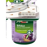 Yugui - Spar Yogur Bifidus Activo con Fibra y Ciruelas Pflaumen & Cerealien 125g Becher produziert auf Teneriffa (Kühlware)