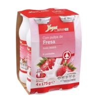 Yugui - Spar Yogur Joghurtdrink con pulpa de Fresa Erdbeer 4x 165ml Flasche produziert auf Teneriffa (Kühlware)