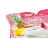 Yugui - Spar Yogur desnatado trozos sabor a Pina Ananas 125g Becher produziert auf Teneriffa (Kühlware)