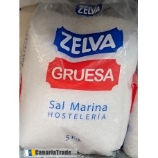 Zelva - Gruesa Marina Hosteleria Salz Tüte 5Kg Sack produziert auf Gran Canaria